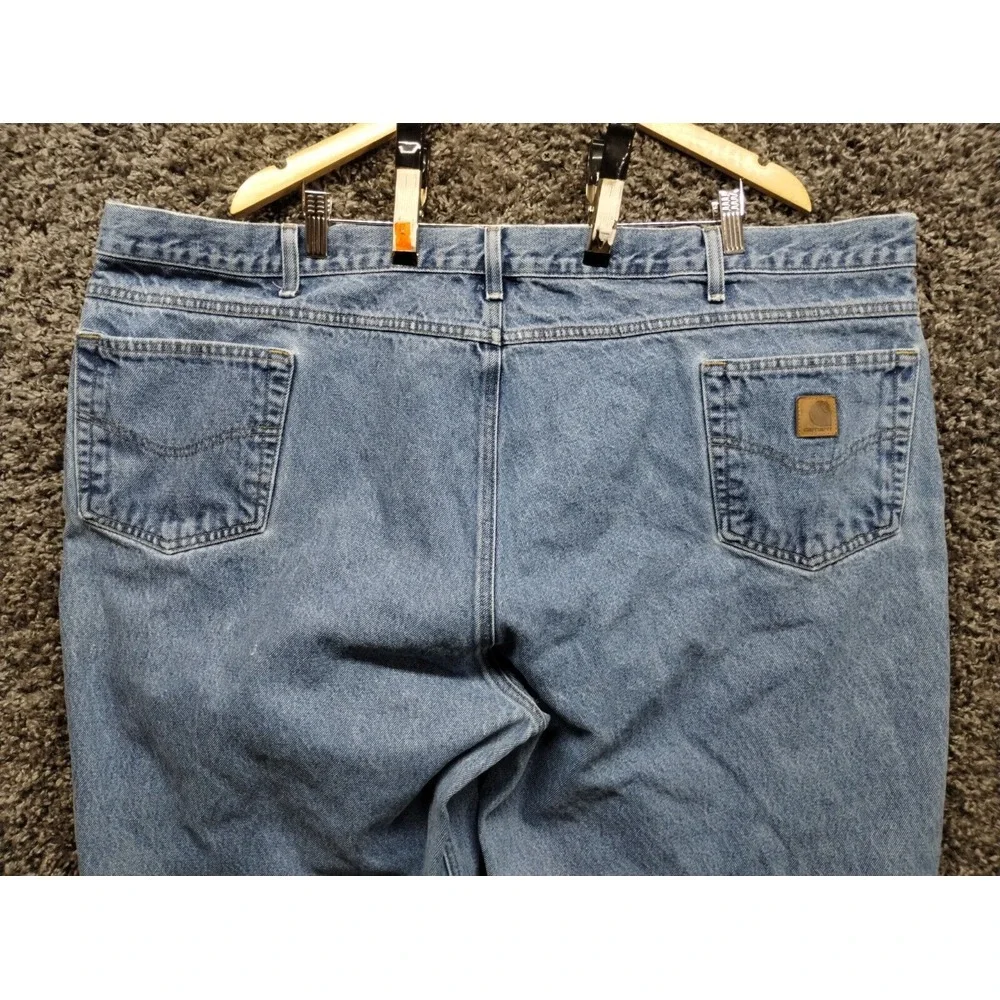 Carhartt Jeans Men 48x32 Blue Relaxed Fit‎ B17 DST Casual Workwear Denim Pants